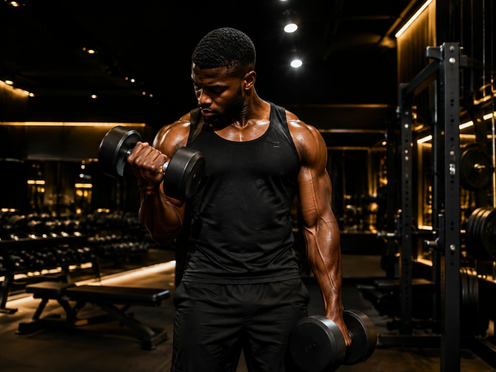 Training in a modern gym